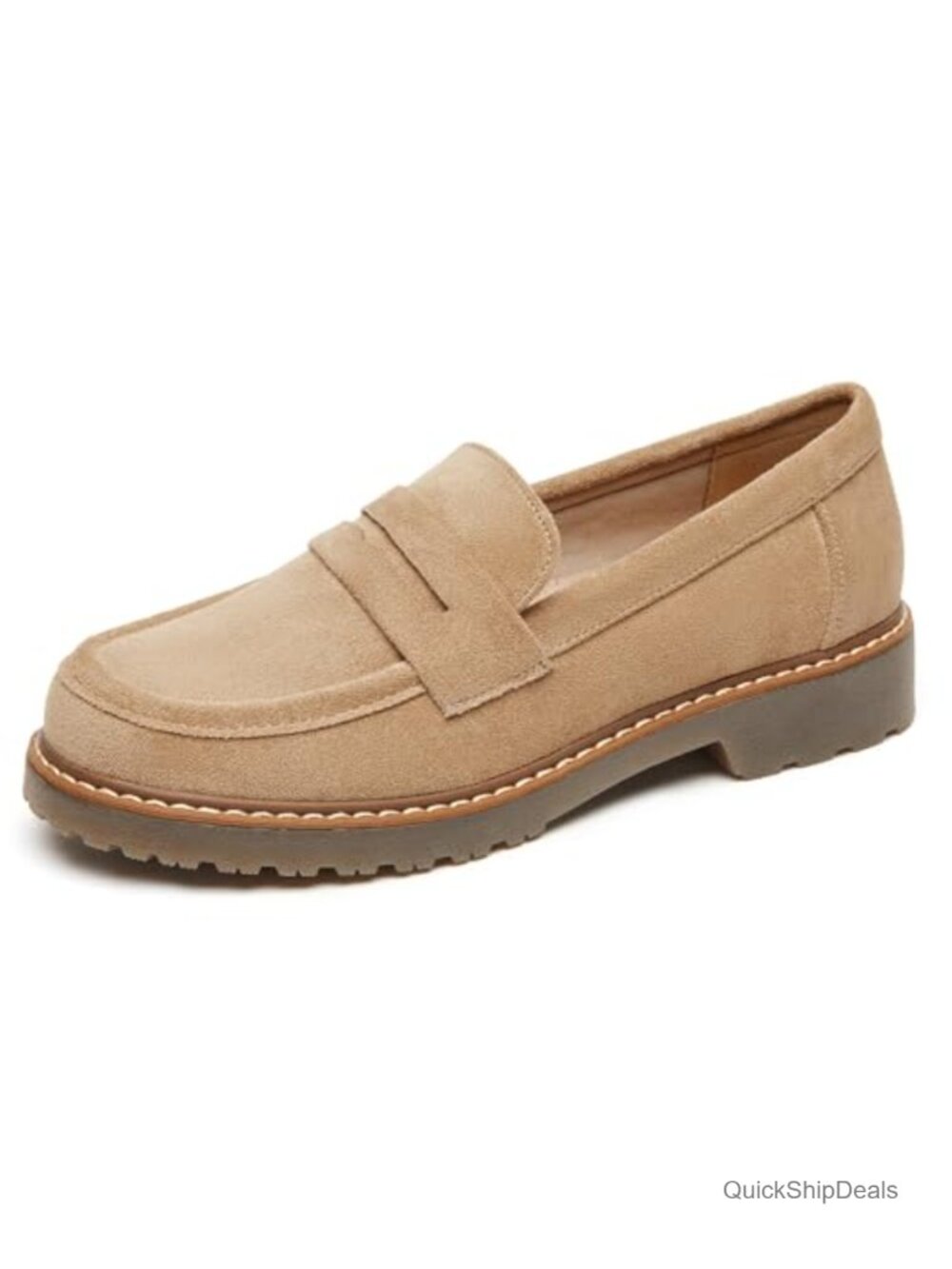 Penny Loafers Women Business Casual Platform Chunky Slip On Work Shoes